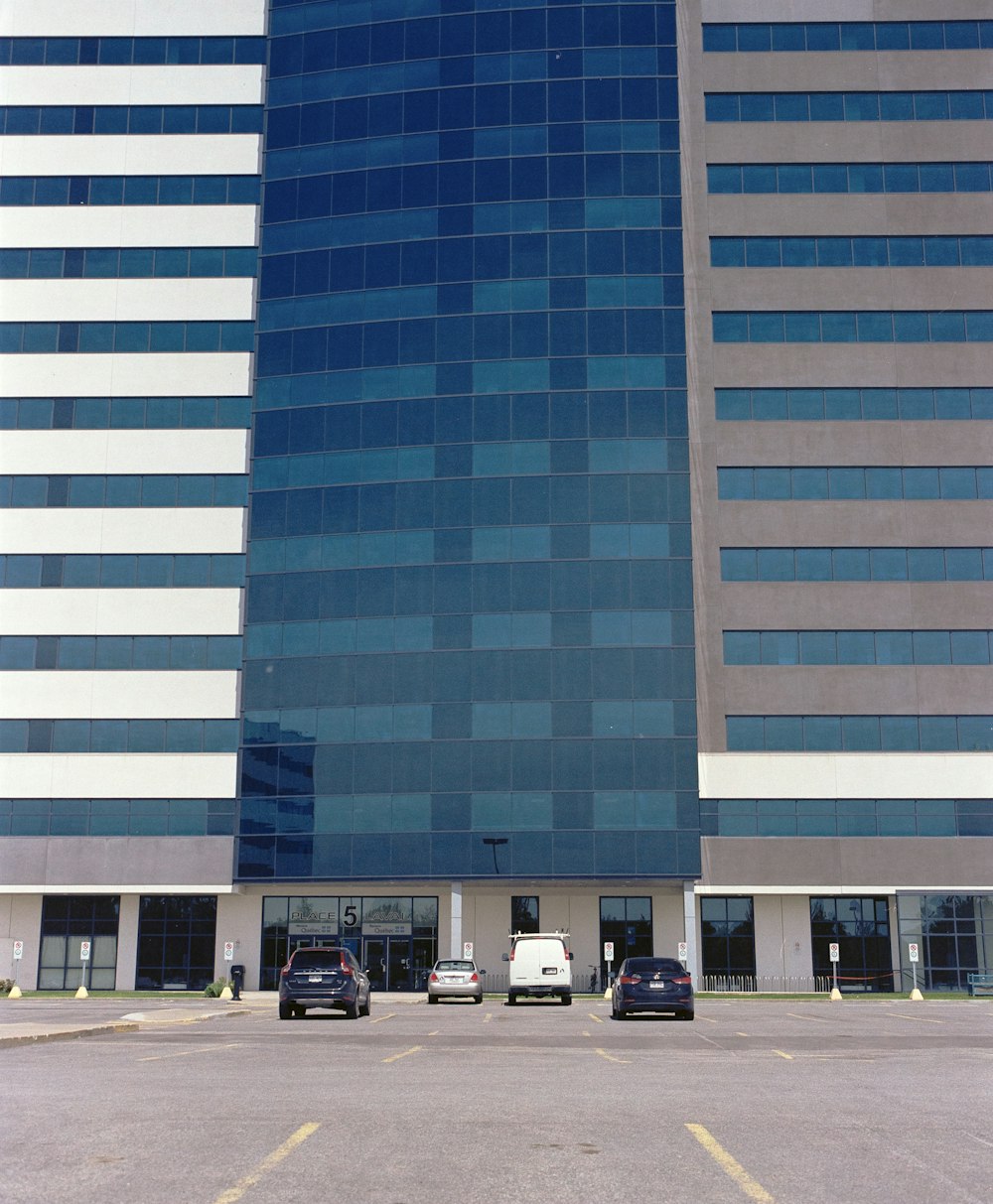 cars in front of building