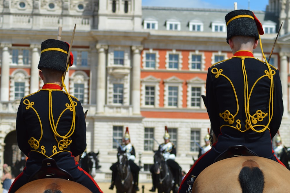 two person riding horses