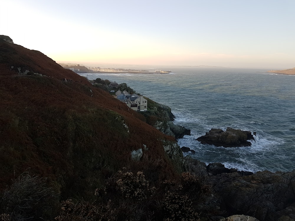 cliff beside ocean