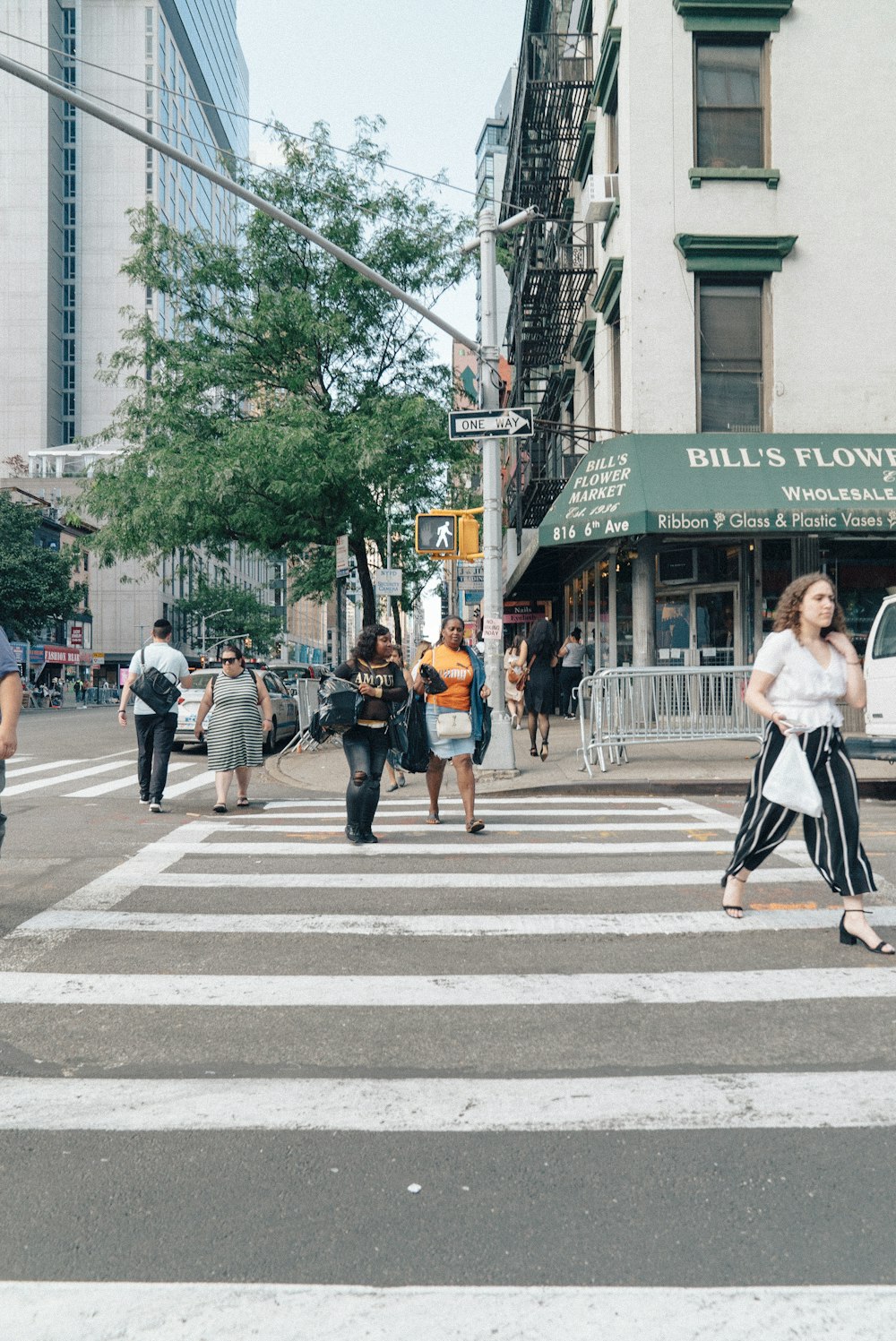 people crossing a pedestrian lane during daytime