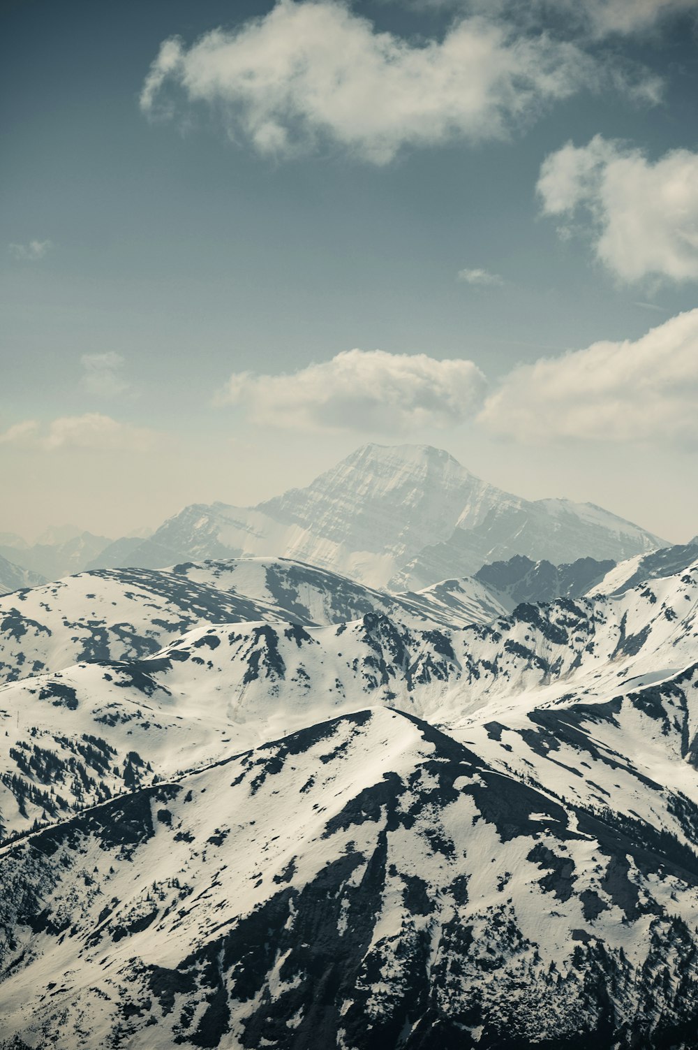 mountain covered in snow