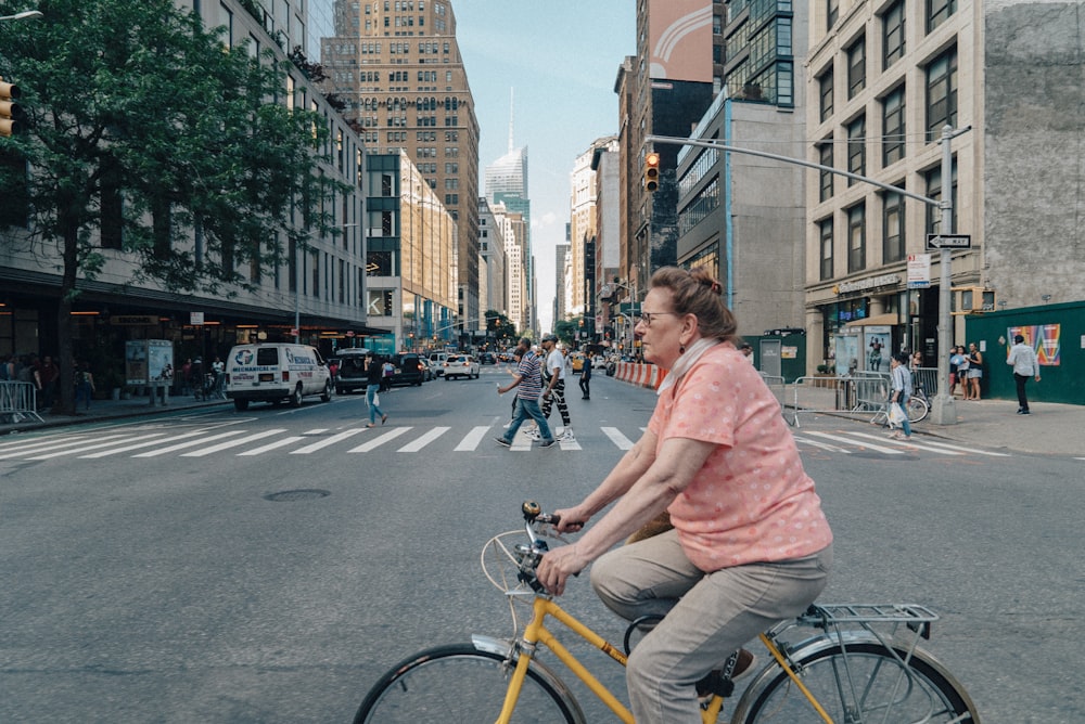 woman riding bicycle