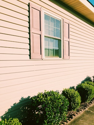 Clean, white, siding after being professionally power washed 