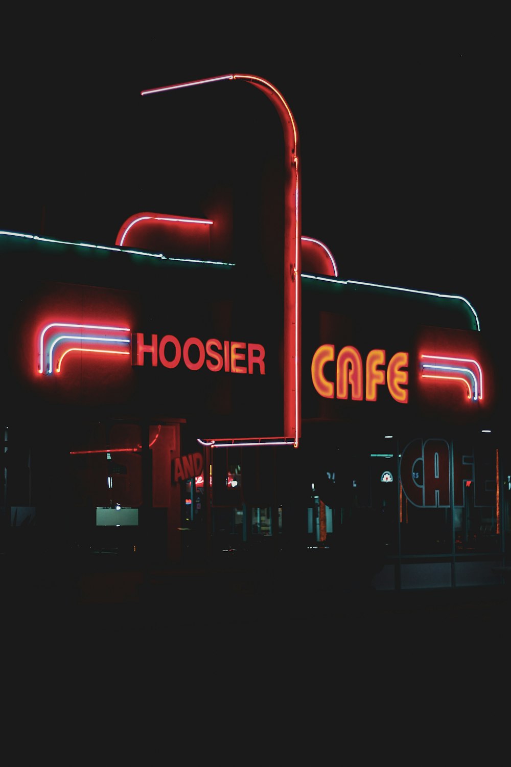 Hoosier Cage neon signage