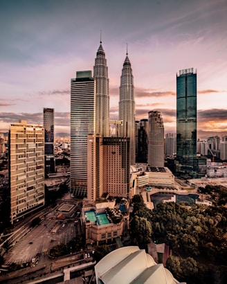 aerial photography of buildings