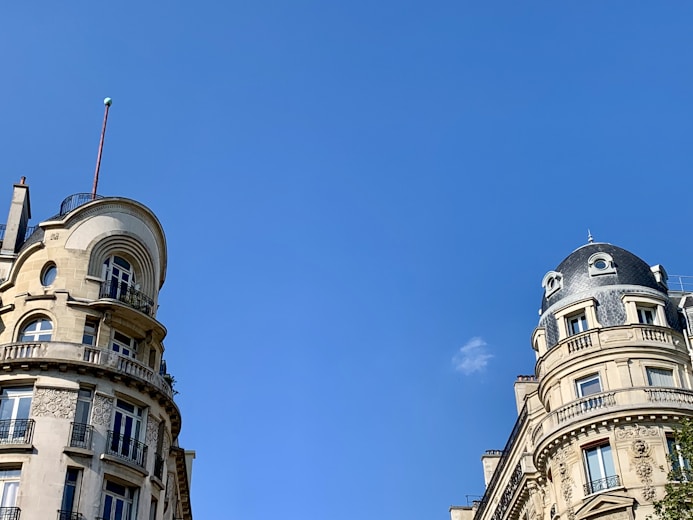 beige and gray buildings