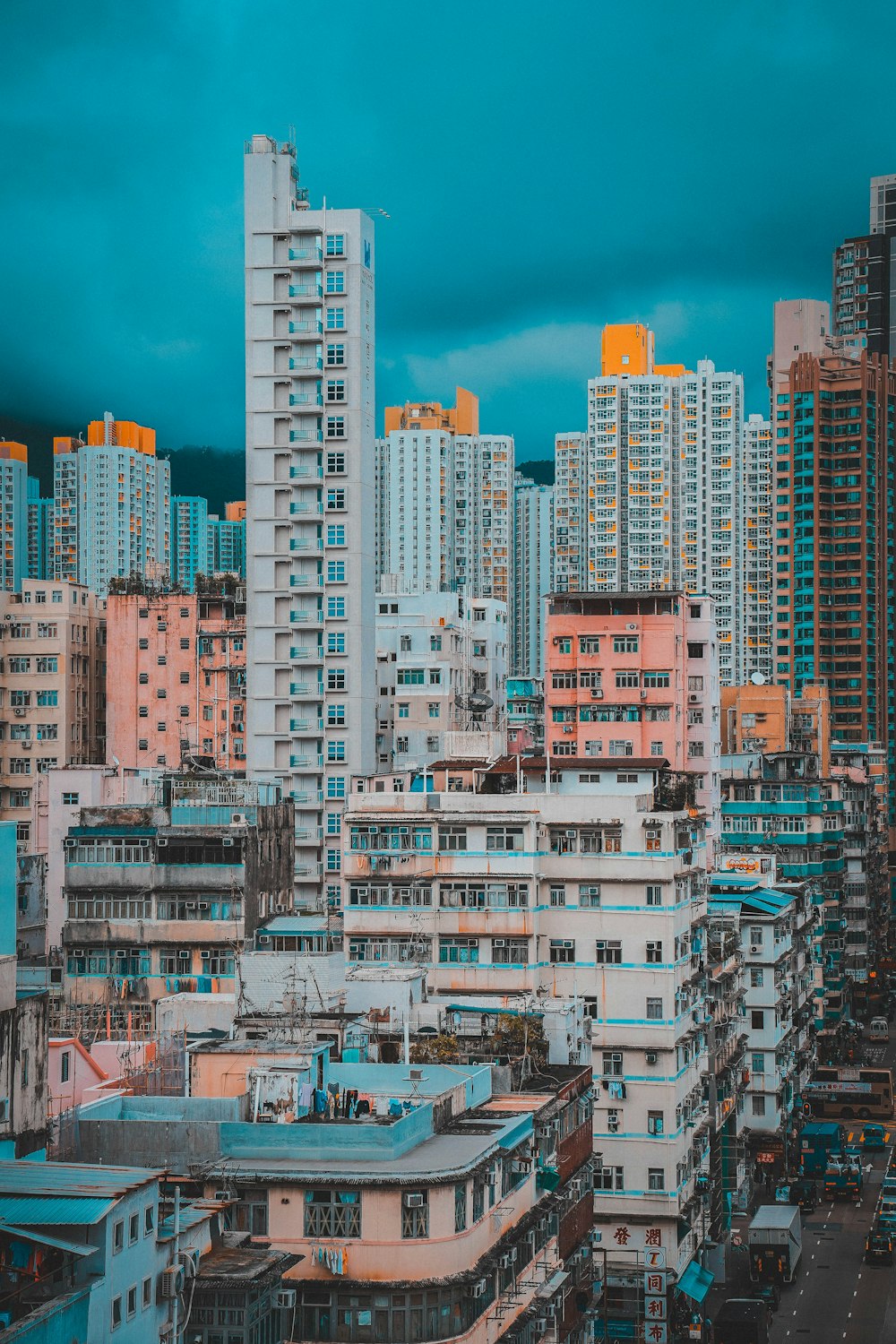 white high-rise buildings