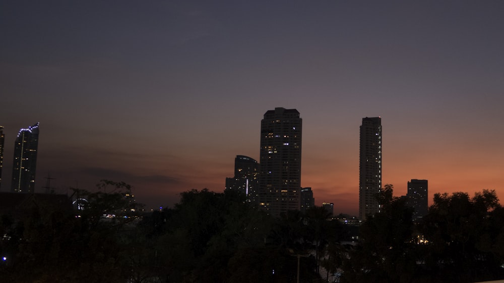 landscape photo of a city skyline at twilight