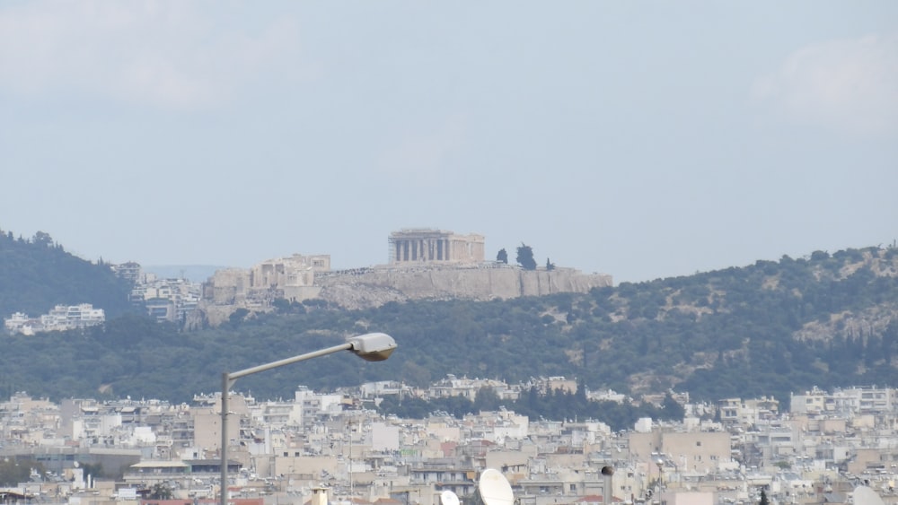 그리스 파르테논 신전의 풍경 사진