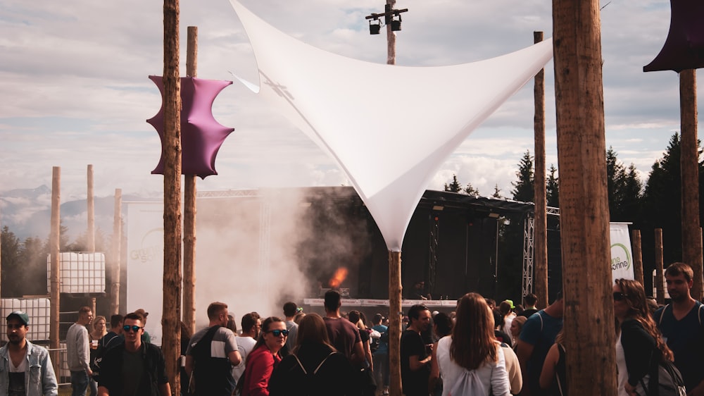 people gathering near outdoor during daytime