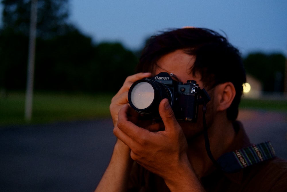 man taking photo