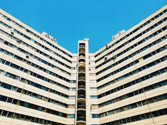A panoramic view of a recently completed modern residential building by Vaibhavi Infra in Varanasi.