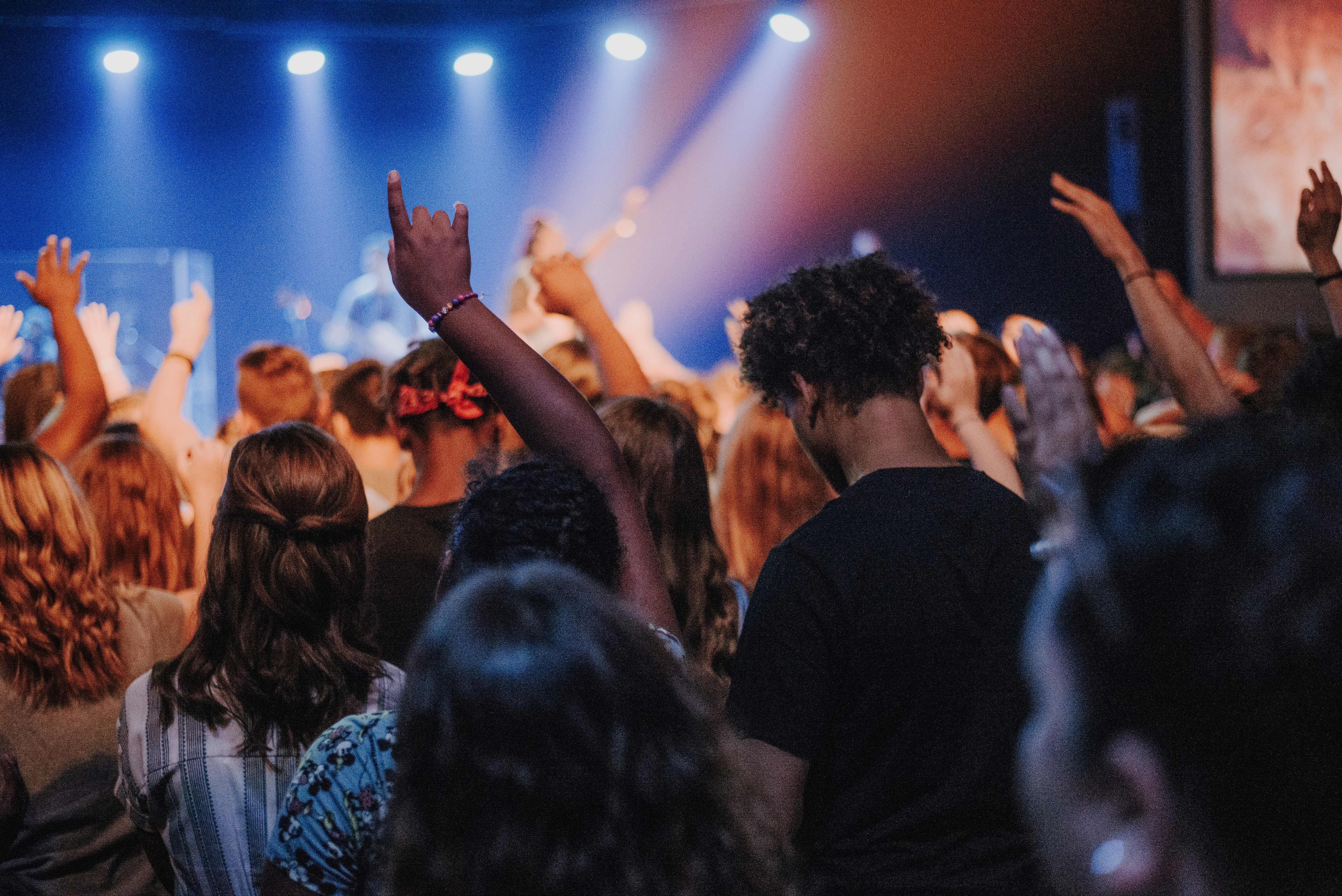 people inside well lit building