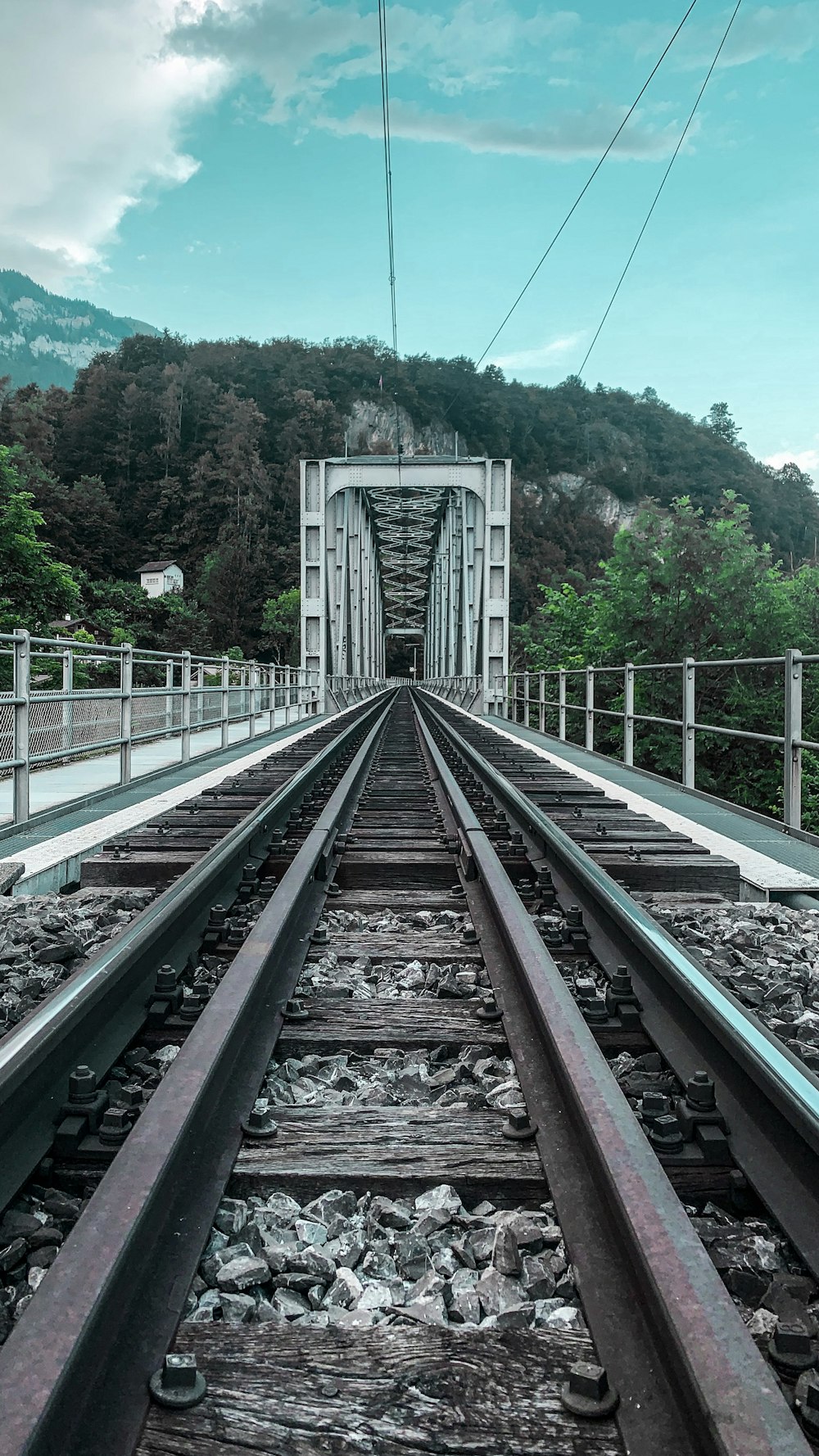 railway leading to the mountain