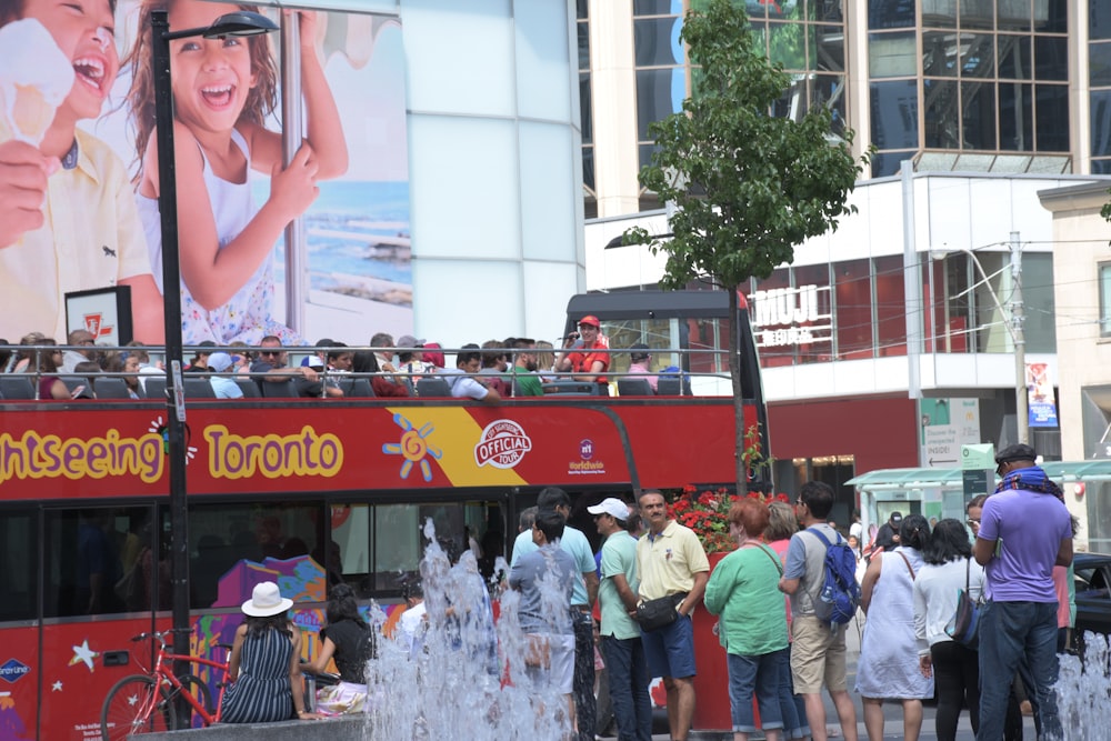 people near store