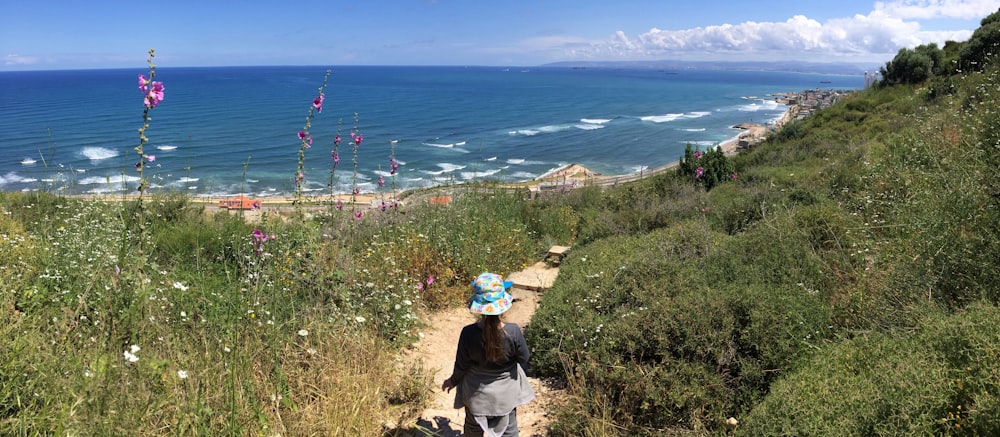 woman near ocean