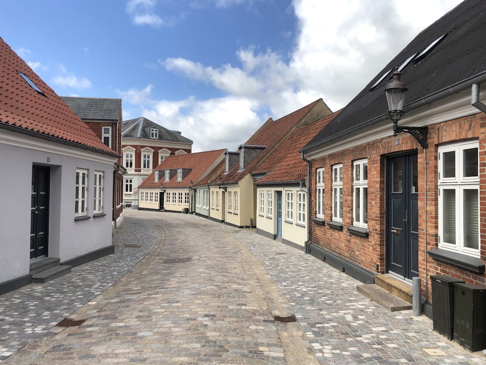 brown painted houses