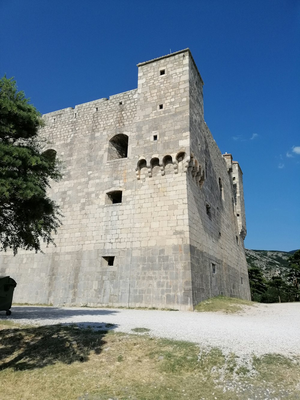 low angle photography of gray castle