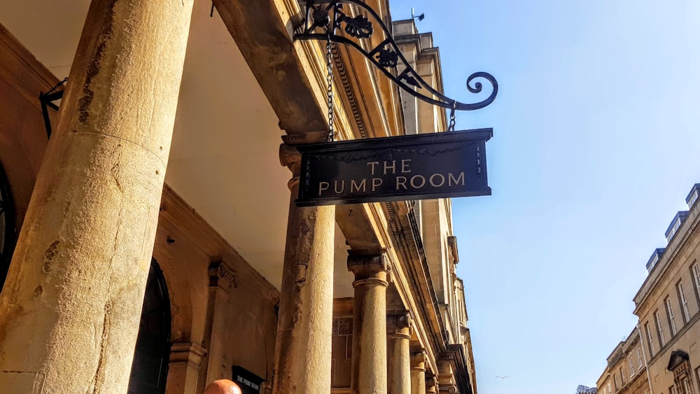 the pump room signage