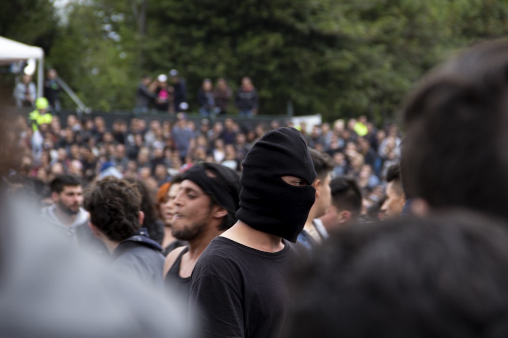 man wearing mask