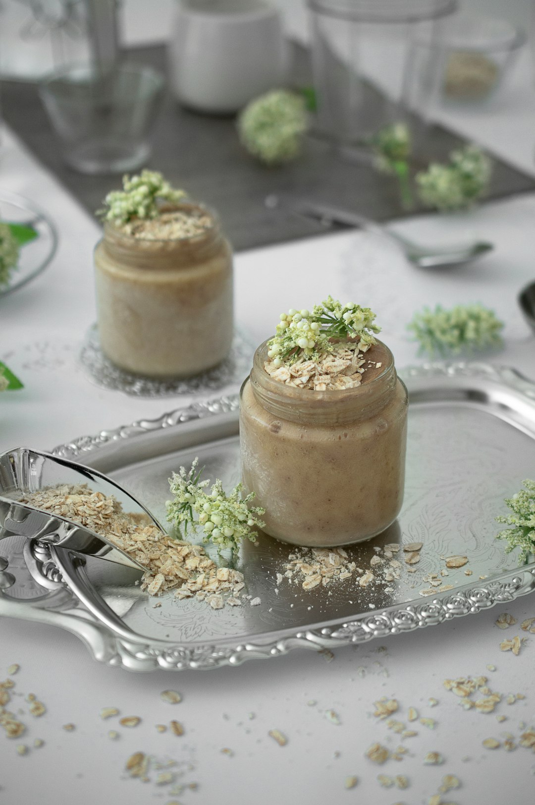 two jars with green vegetables