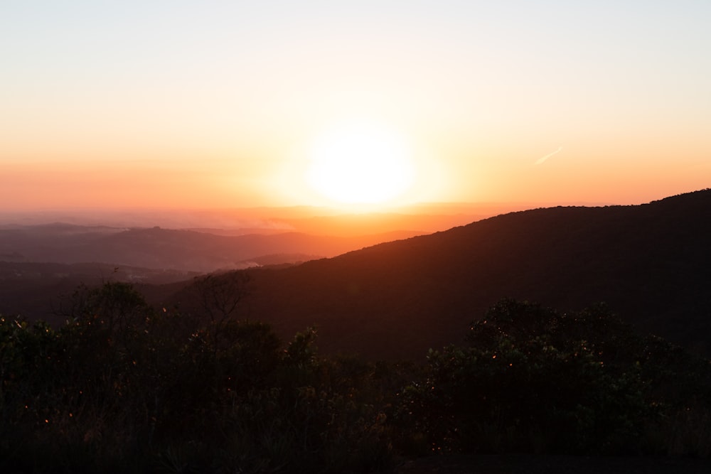 silhouette of mountains