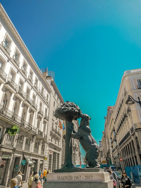 bear statue in Plaza Mayor Spain