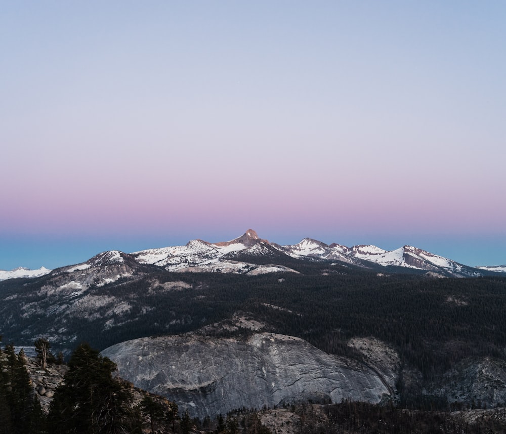 mountain covered with snow during daytime