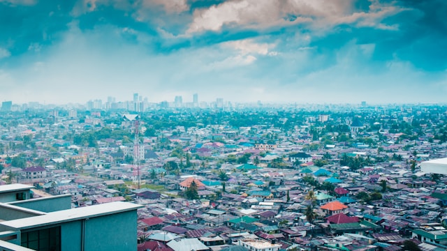 aerial photography of houses