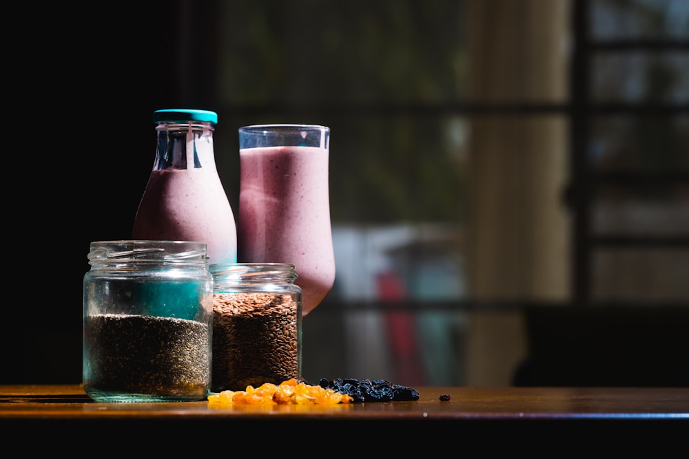 bottles on table