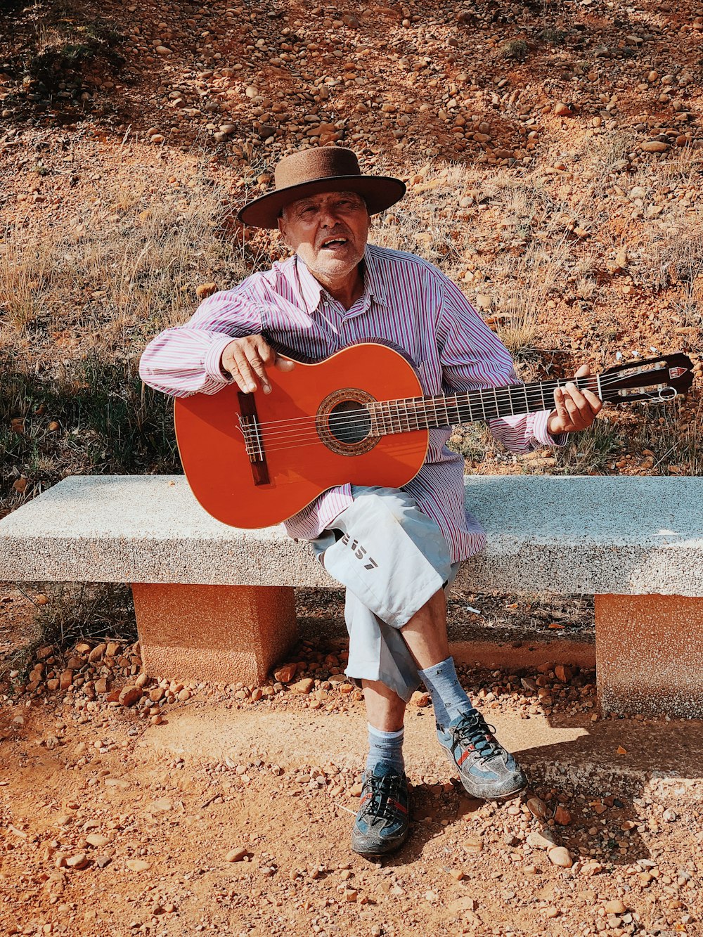 man playing guitar