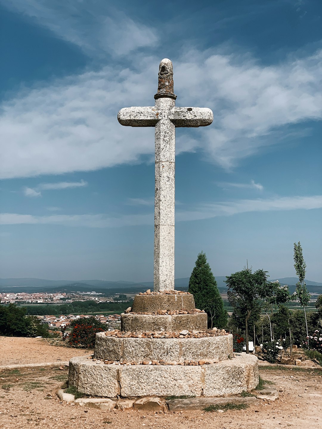 cross made of stone