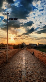 lamp post near road