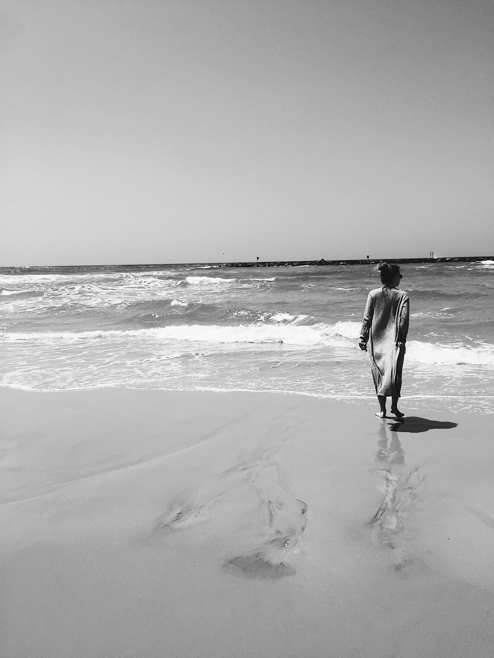 woman near ocean