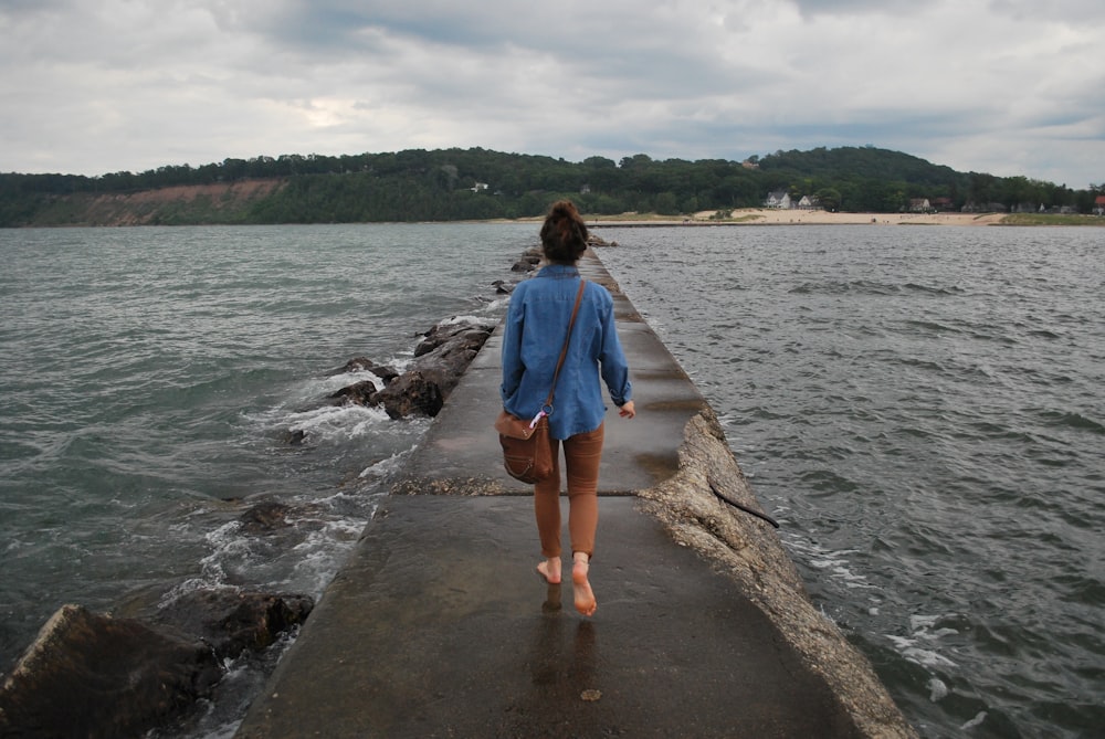 woman on dock