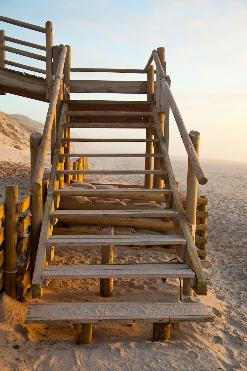 brown wooden stairs