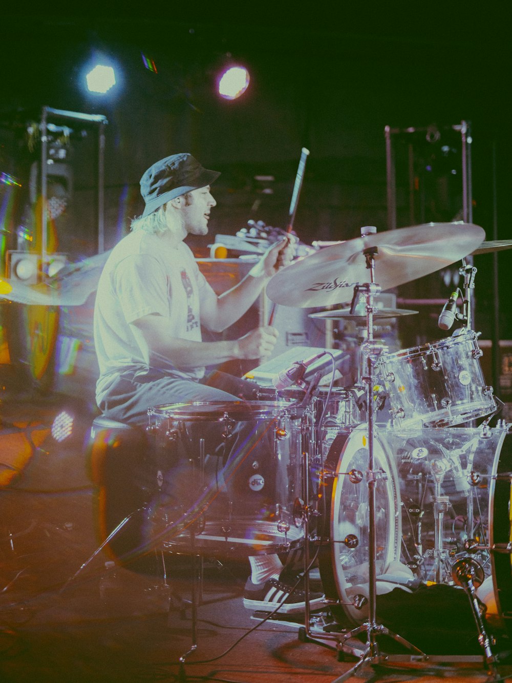 man playing drums