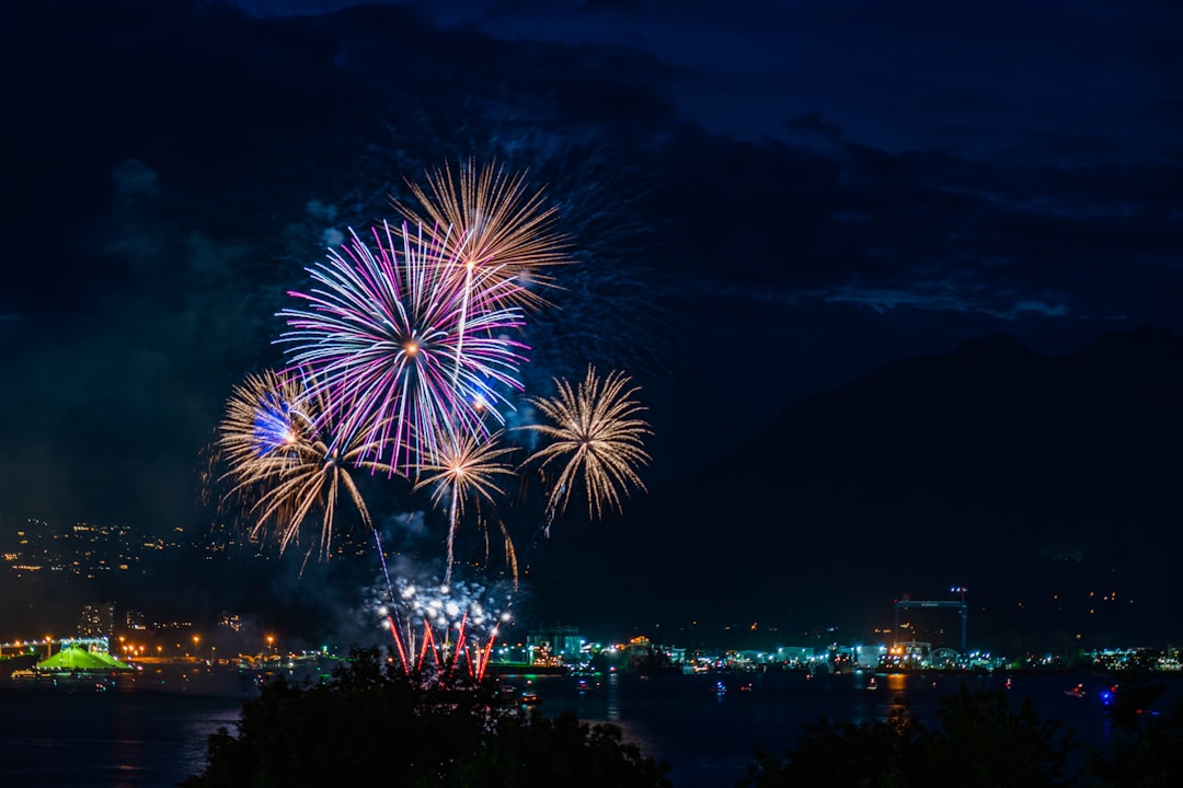 fireworks at night