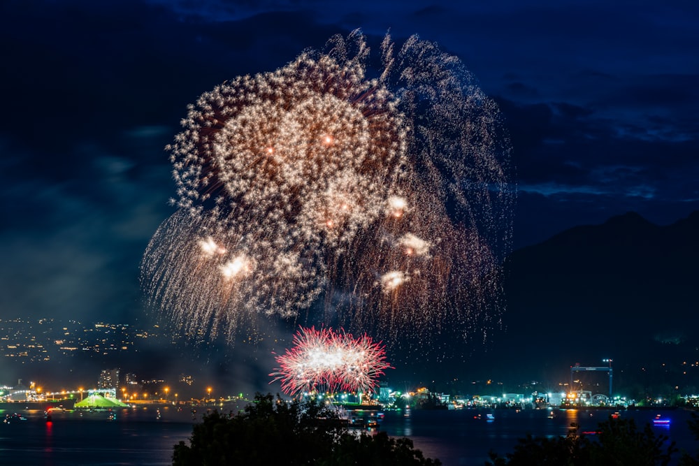 fireworks at night