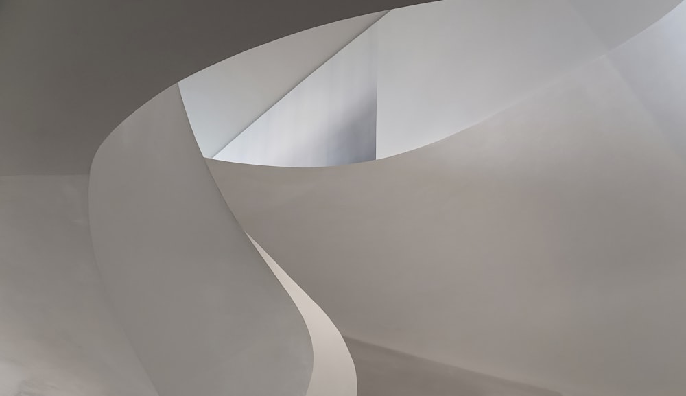 white spiral concrete building