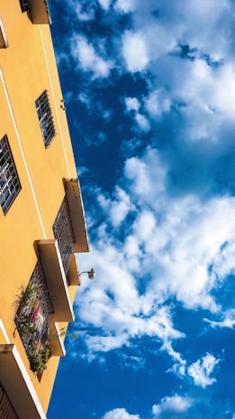 A vibrant image showcasing a freshly painted residential building.