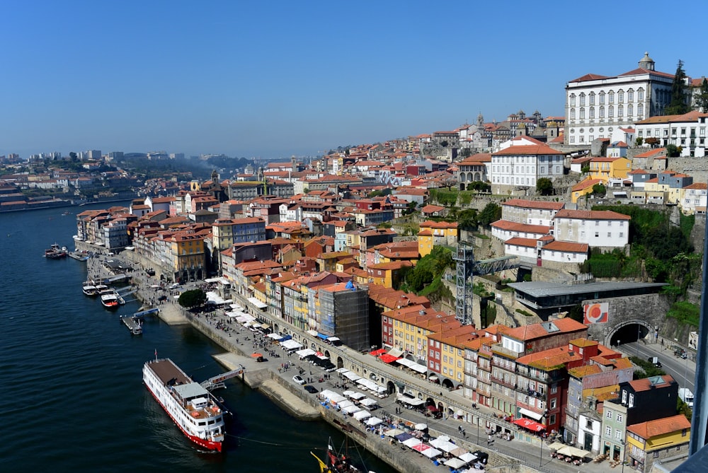 city buildings near sea under blue sky