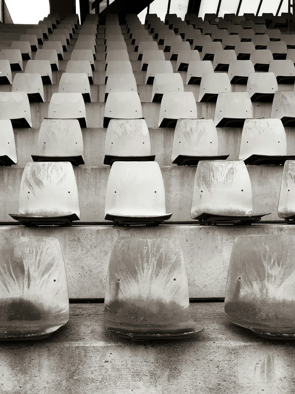 panoramic photography of seat at the bleachers