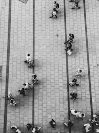 people walking at the street