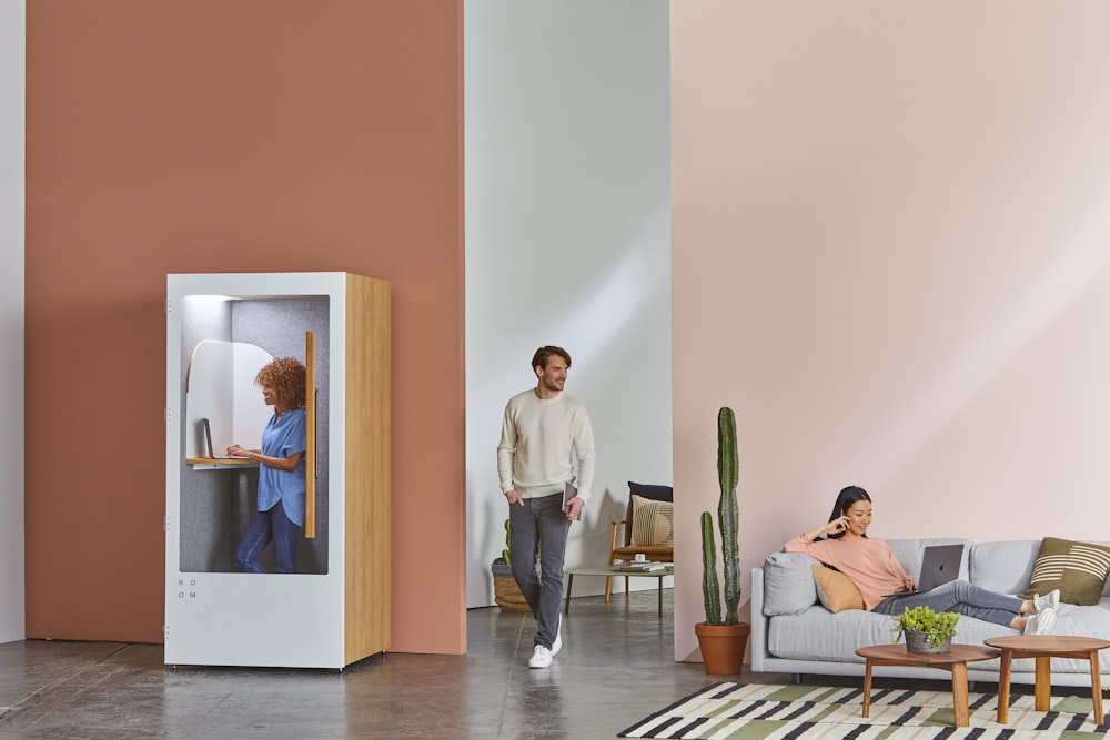 man standing in room