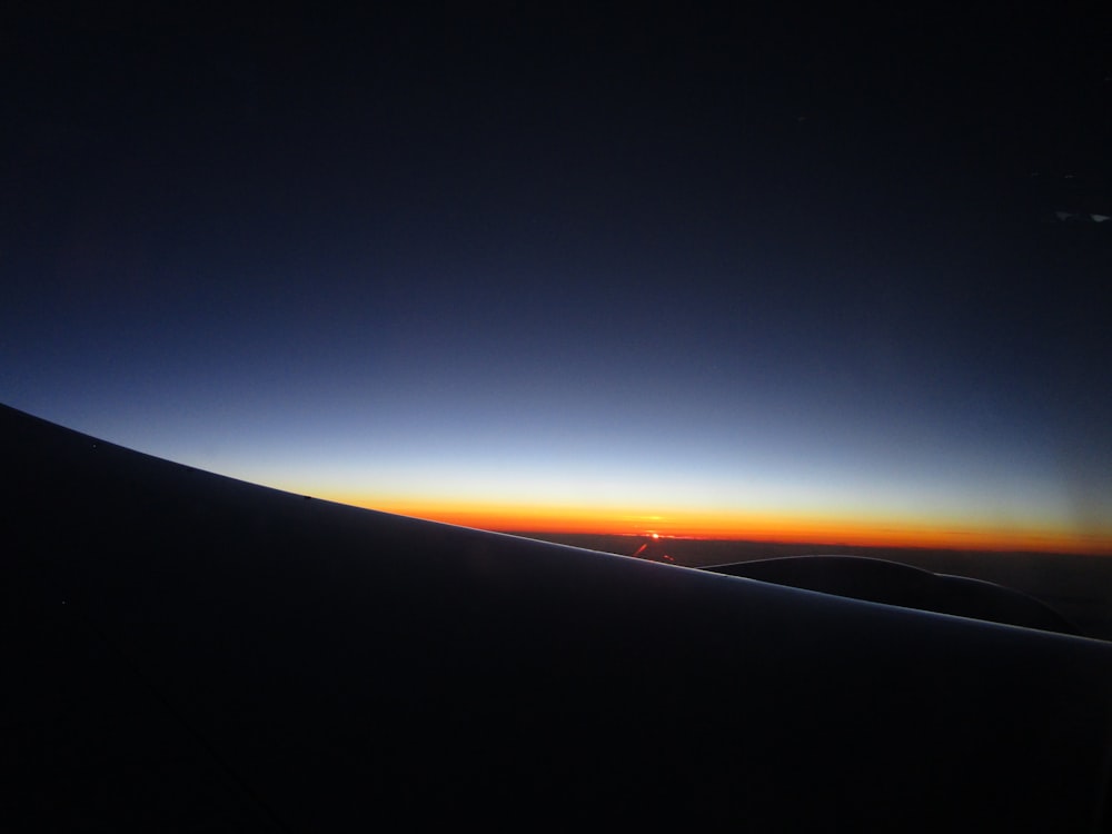 a view of a sunset from an airplane