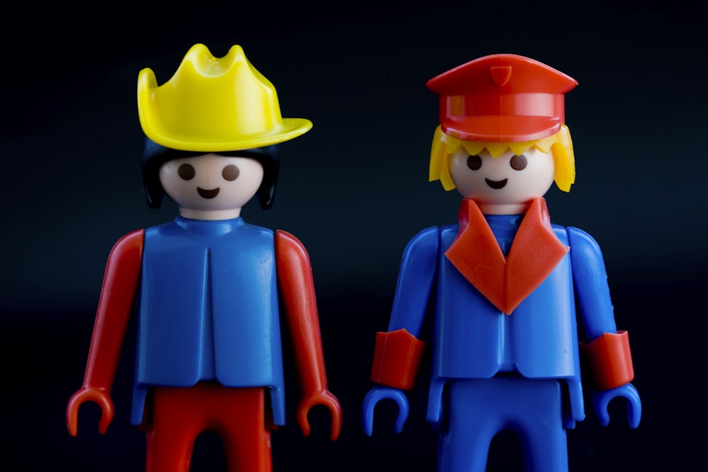 two blue Lego minifigures