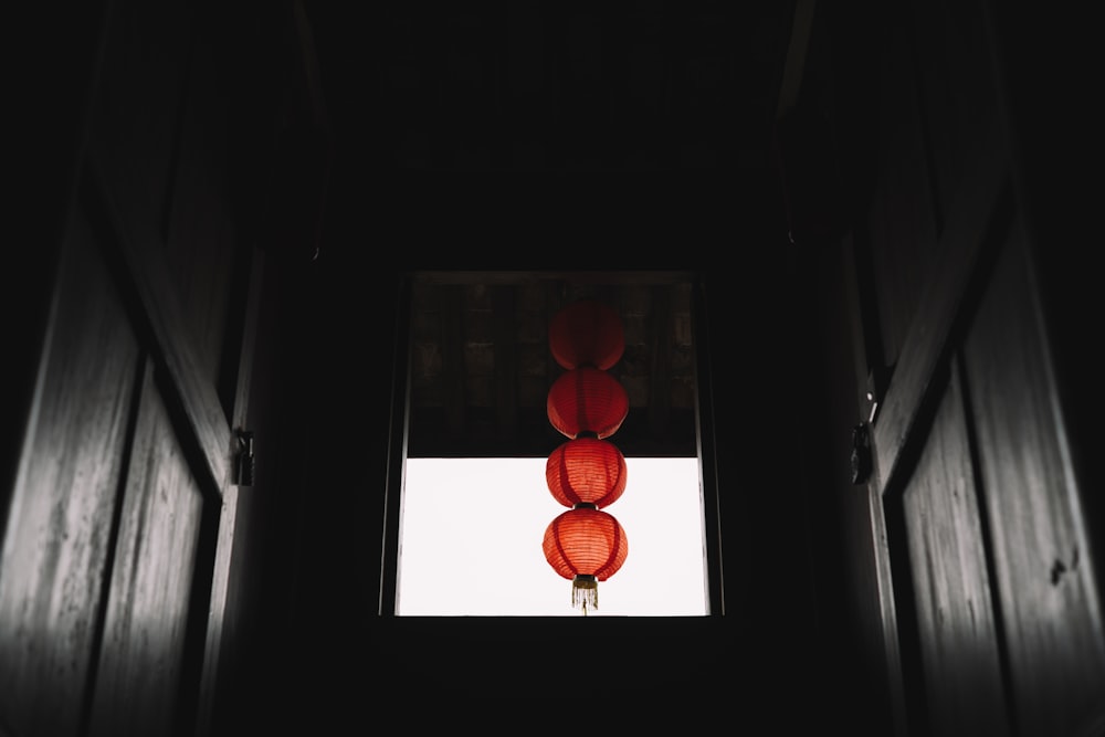 red paper lanterns