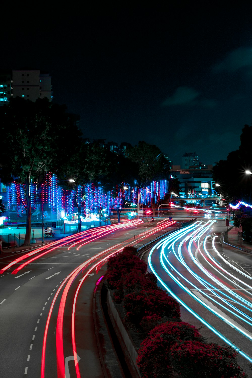 time-lapse photo of lights on street