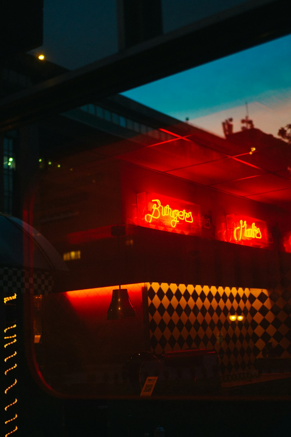 burger LED signage